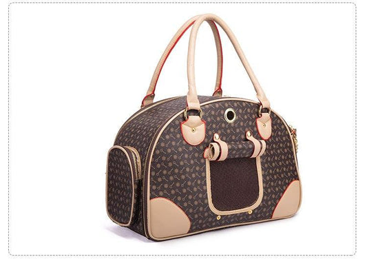Luxury Leather Pet Travel Tote: Stylish And Practical Dog And Cat Carrier