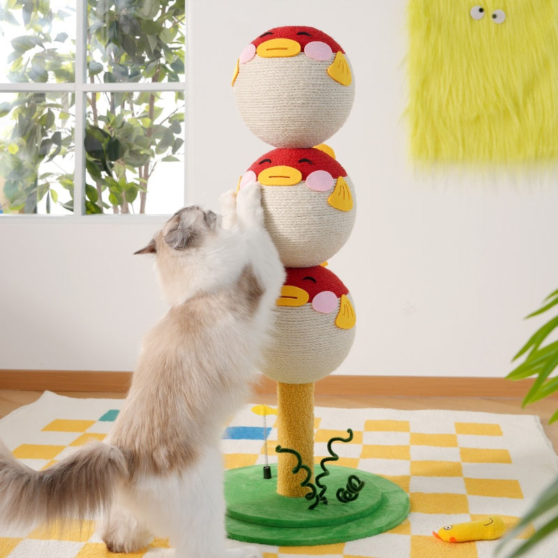 Cute Puffer Fish-shaped Cat Climbing Frame