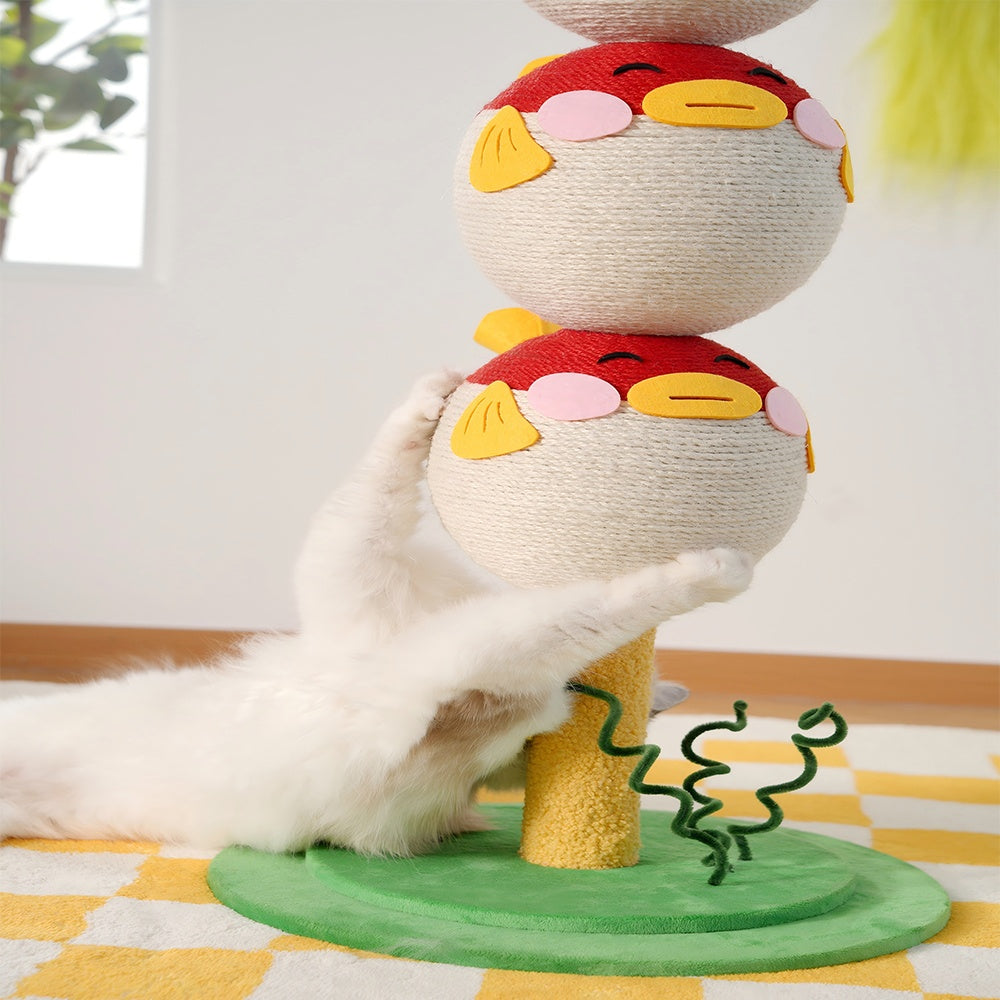 Cute Puffer Fish-shaped Cat Climbing Frame