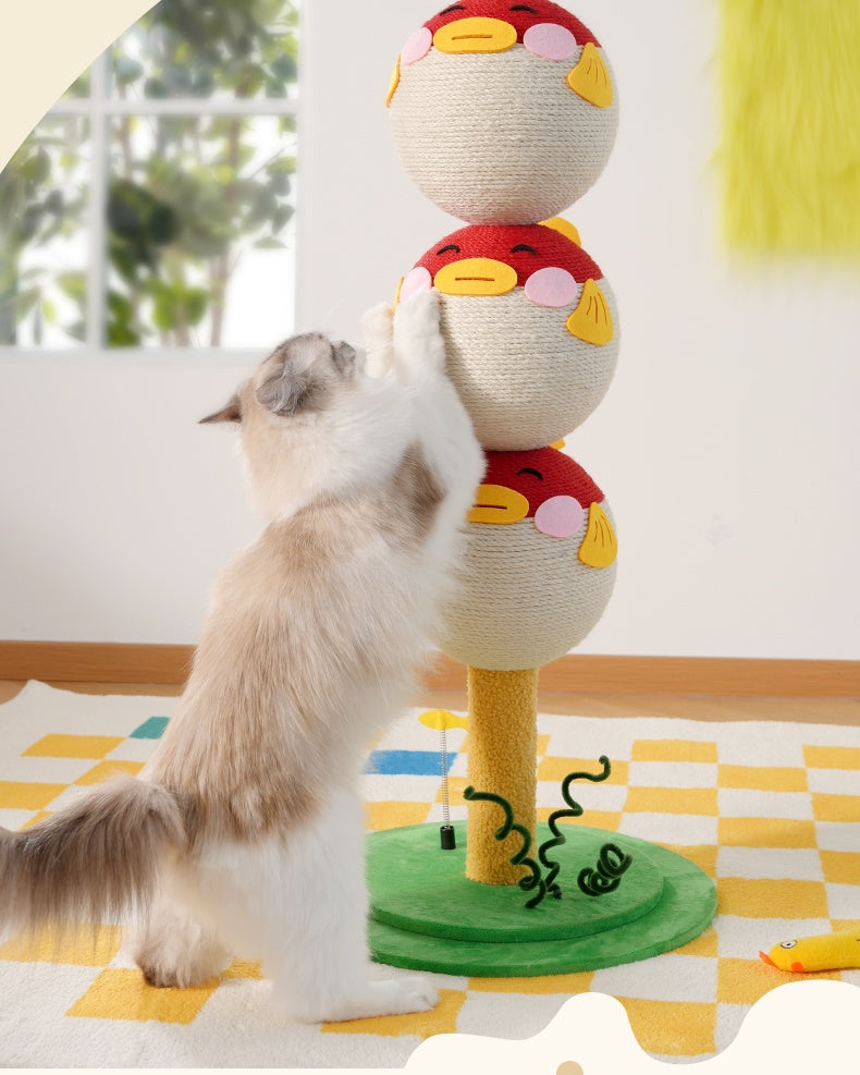 Cute Puffer Fish-shaped Cat Climbing Frame