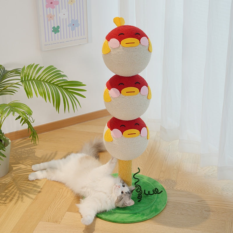 Cute Puffer Fish-shaped Cat Climbing Frame